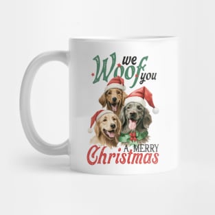 We Woof You A Merry Christmas Dogs Mug